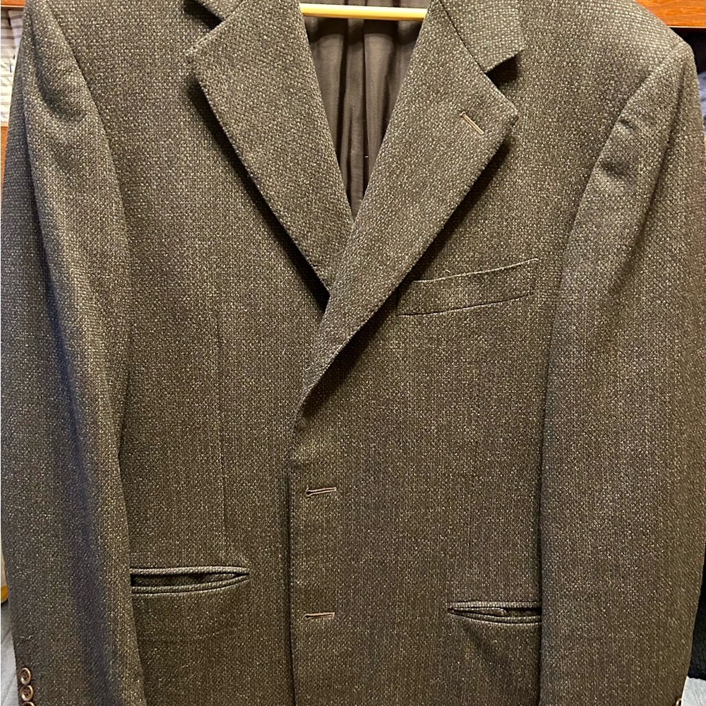Men's Canali Grey/Brown Cashmere Blazer 52 (42R) Italy